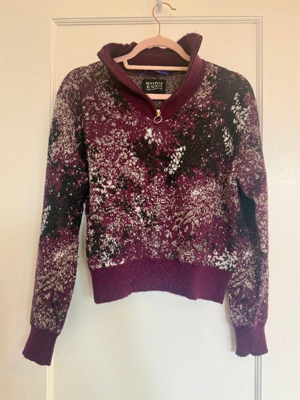 Scotch & Soda Splatter-Print Wool & Alpaca Blend Pullover